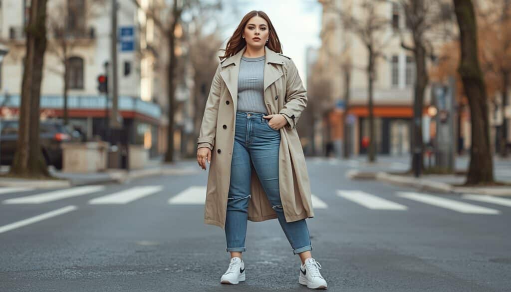 Trench Coat with Basic Layers