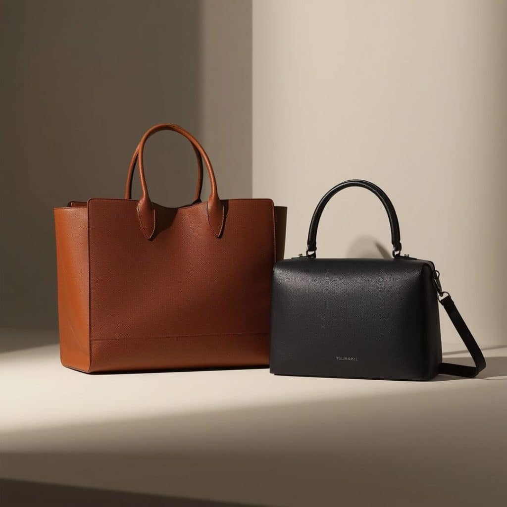 Affordable Fall Bags for Women: Brown Structured Tote & Black Crossbody